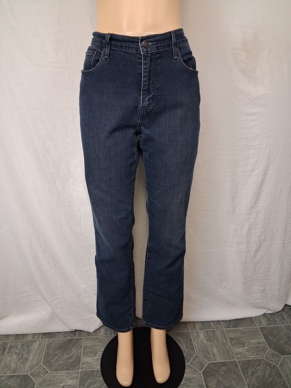 Levi 505 Strauss & Co. Jeans with Leather Patch - Dark Indigo Size 12 - Picture 5 of 17